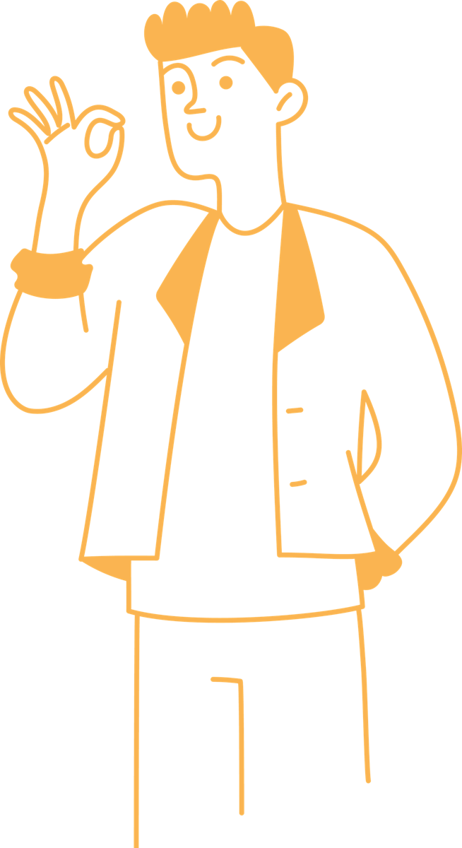The Funwik character giving a big OK to good snacking